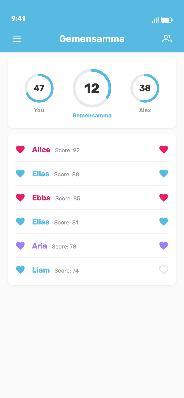 Ontdek jullie matches